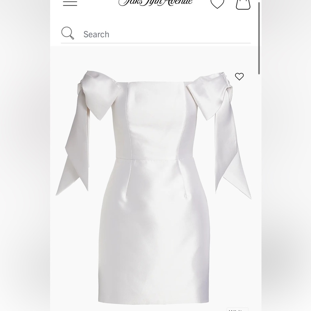 Alexia Maria Isabella Silk-Wool Blend Minidress WHITE bridal SIZE 2 BRAND NEW